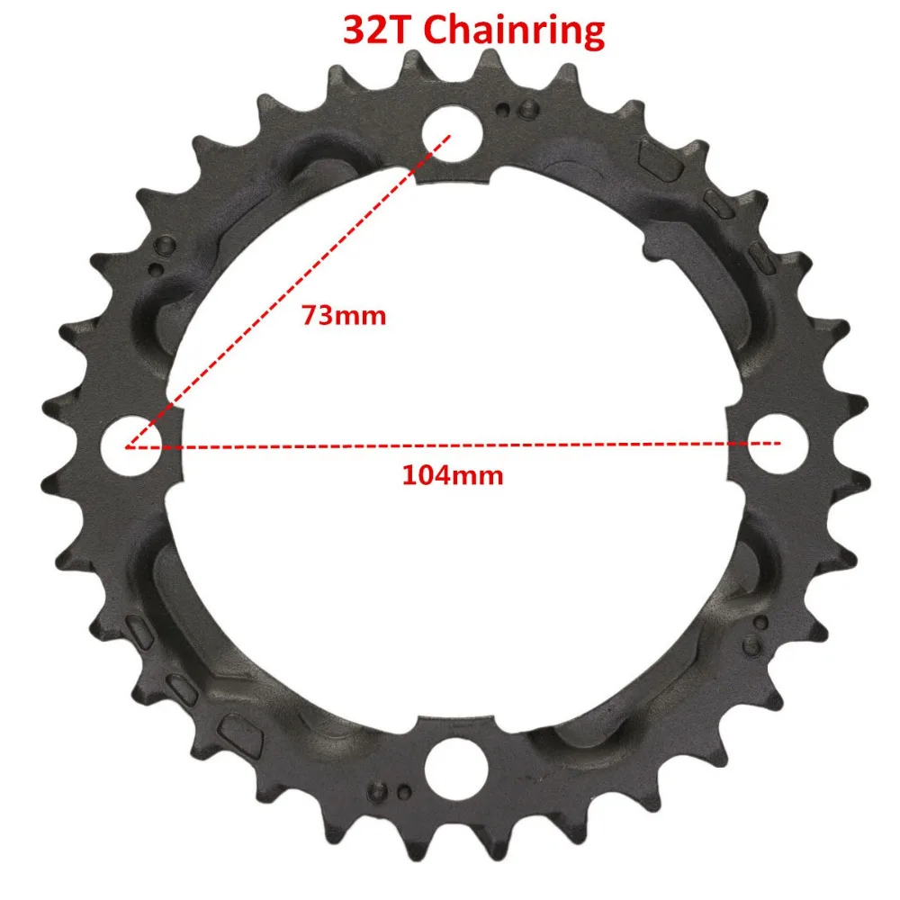 Bike Replacement Chainring 22T 32T 44T Carbon Steel Bike Crankset Chain Ring MTB Road Bike Chainwheel for 7-8-9 Speed Shimano - view 4