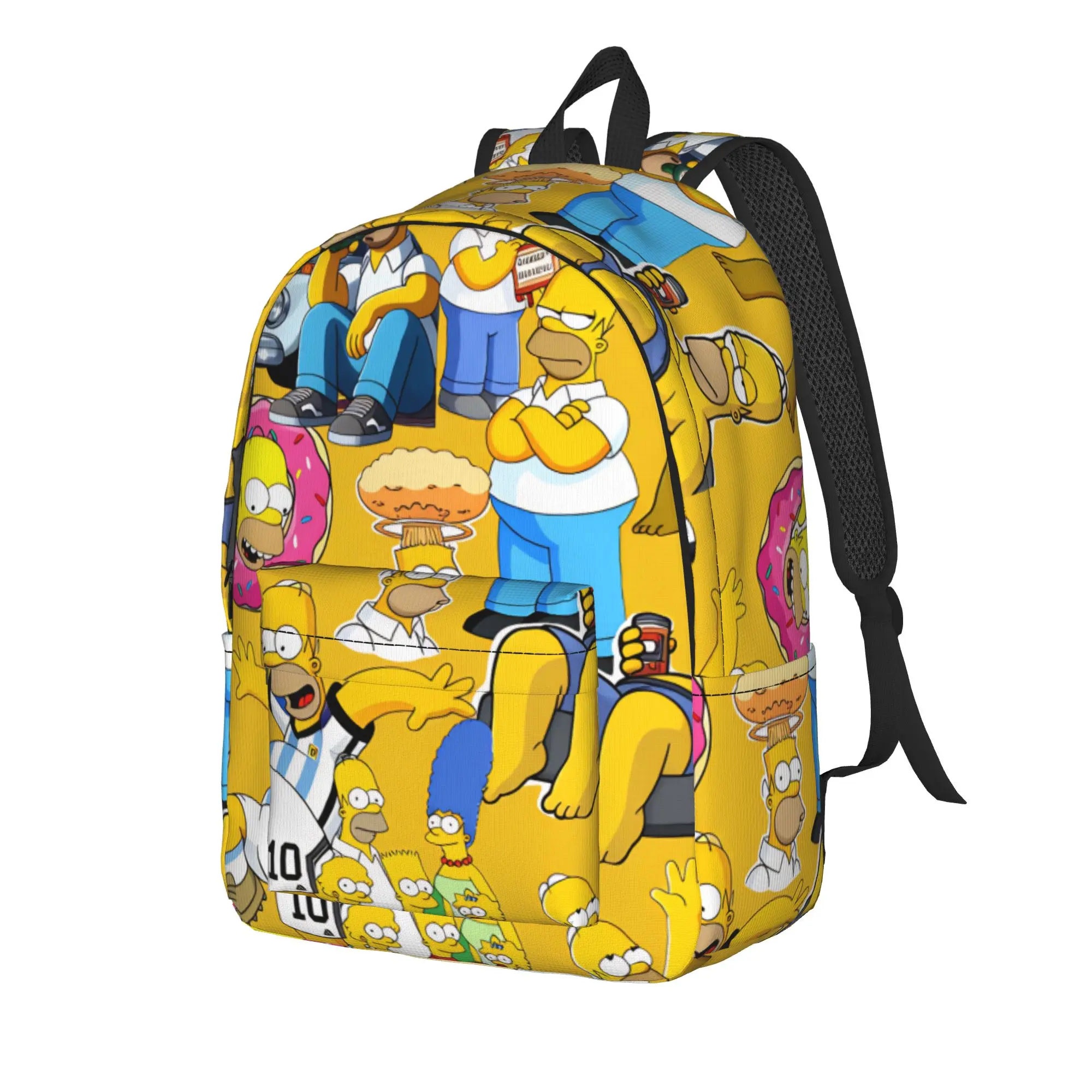 Homer S-Simpsons Funny Scenes Collage Backpack Female  Durable Backpacks Polyester Fashion School Bags Sport Custom Rucksack