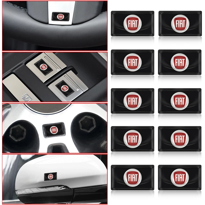 Carbon Fiber Lenkrad Auto Logo Emblem 3D Aufkleber Styling Für Fiat 500 Grande-Punto Astra Bravo Panda Tipo Stilo egea