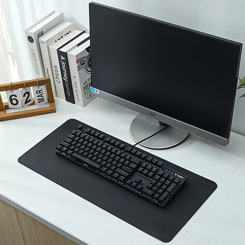 PU Leather Mouse Pads Desk Mat for Office Solid Color Computer Pad Keyboard Pads