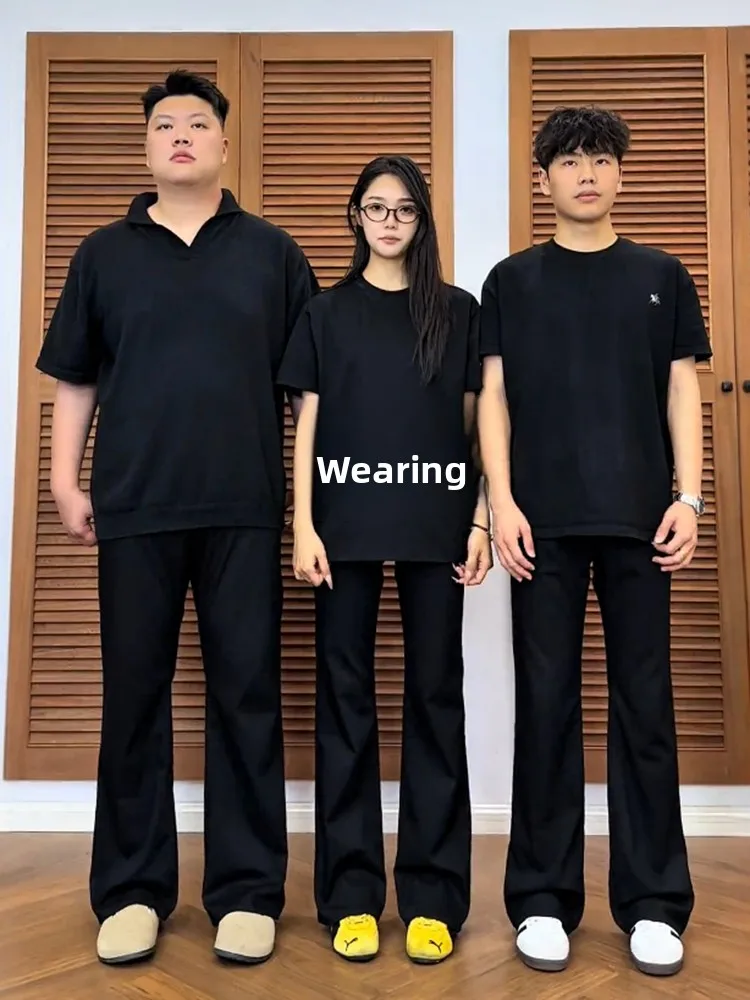 

Мужские джинсы GSS Lab с прямыми штанинами, высокой талией, из хлопка с эластаном, зауженные, в американском стиле, повседневные брюки-кэжуал