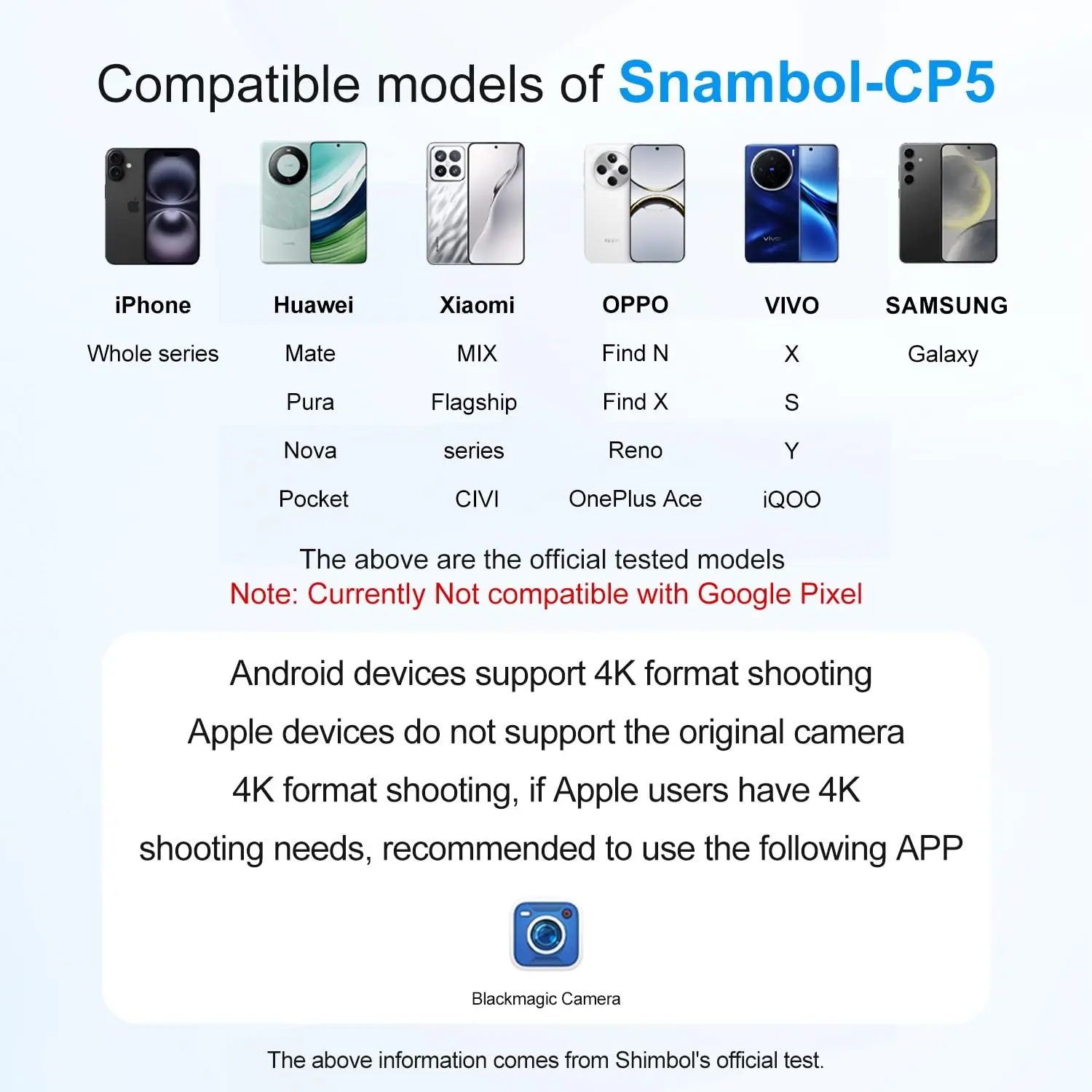 Shimbol CP5 Smartphone Vlog Selfie Monitor Screen 1080p Full HD 5'' Touch Screens For iPhone Android TikTok Selfie Vlog Live Str