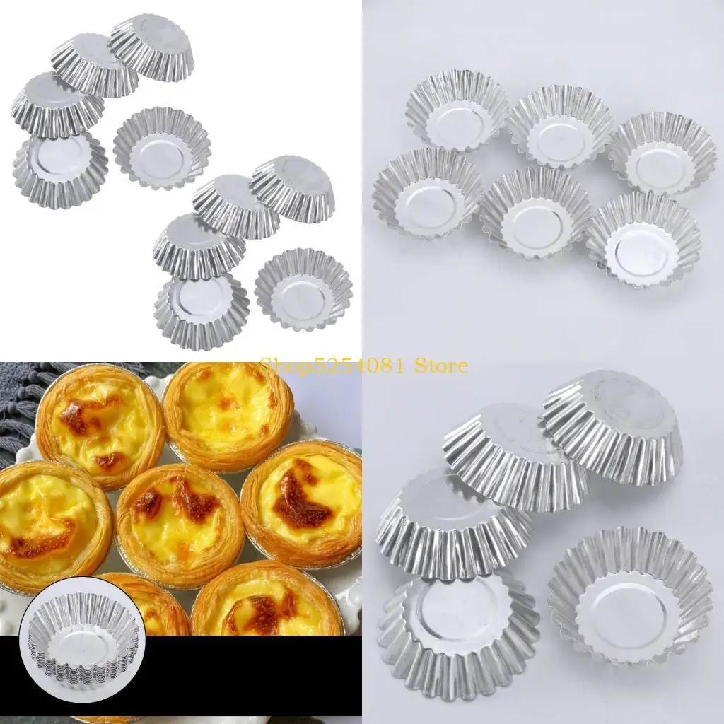 

AXYC 10Pieces Aluminum Eggs Tarts Molds Nonstick Cupcakes Baking Cup Small Baking Molds