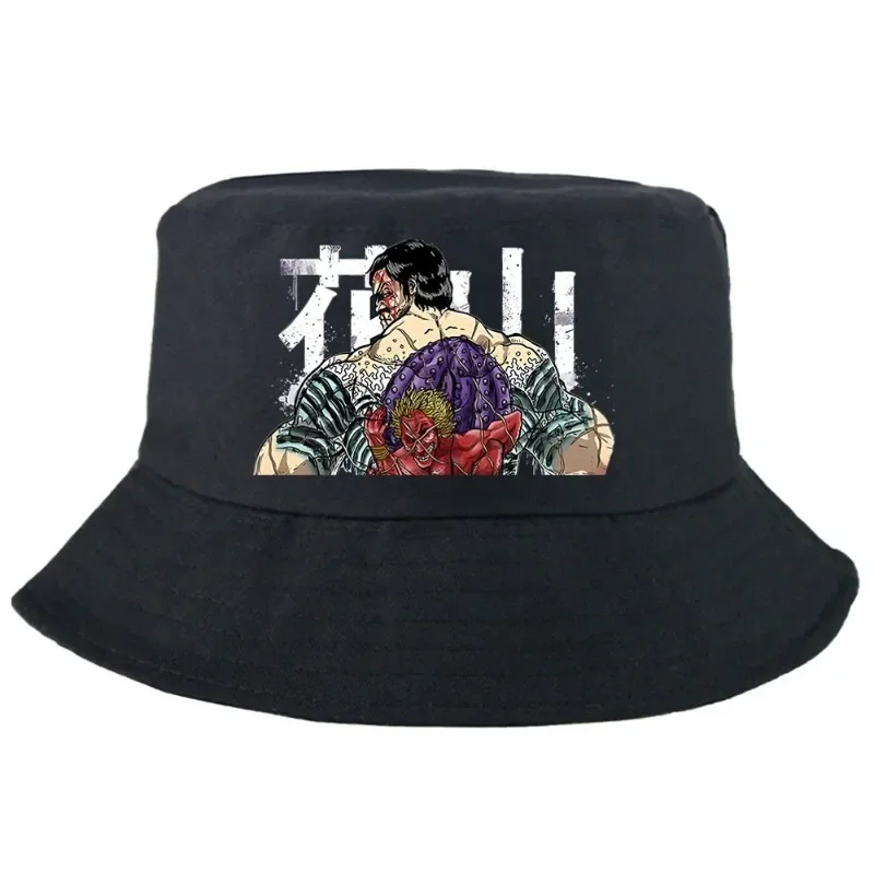 Hanayama Yakuza Otokodachi Baki Bucket Hat Summer Foldable Bucket Hat Man Women Unisex Outdoor Sunscreen Fishing Hunting Cap