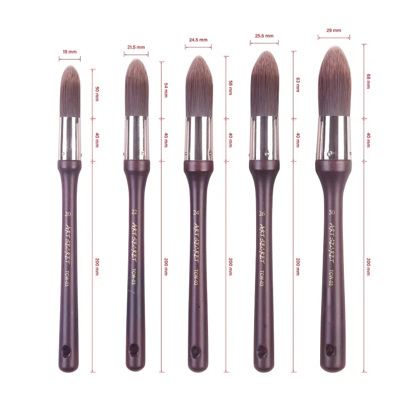 Artsecret TCW-03 Acrylic Oil Large Brush Multi-Purpose Stiff Synthetic Long Hair Wooden Handle Paints Tools Art Artist Supplies