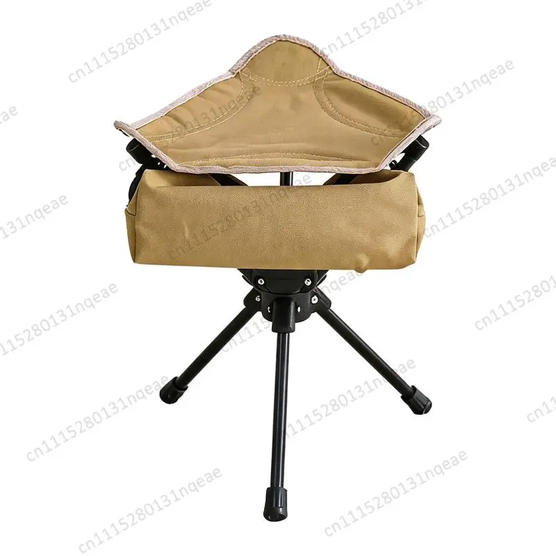 Portable Folding Triangle Stool Compact Rotating Fishing Camping Stool