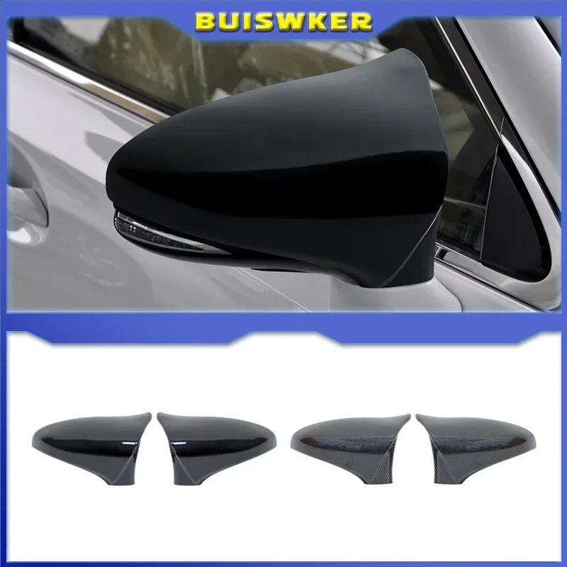 Ox Horn Style Rearview Mirror Cover for Lexus 14-22 CT 13-18 ES IS GS LS RC RCF Carbon Fiber Side Mirror Shell Case Cap