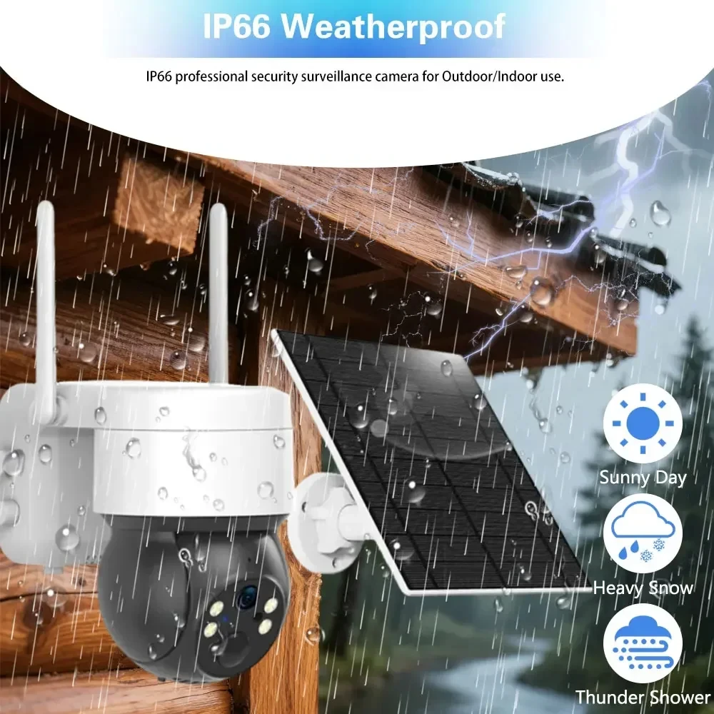 6K 12MP WiFi Camera Three Lens Outdoor Camera Wireless 4K 8MP Security Surveillance Color Night Vision PTZ 360° Panoramic Camera