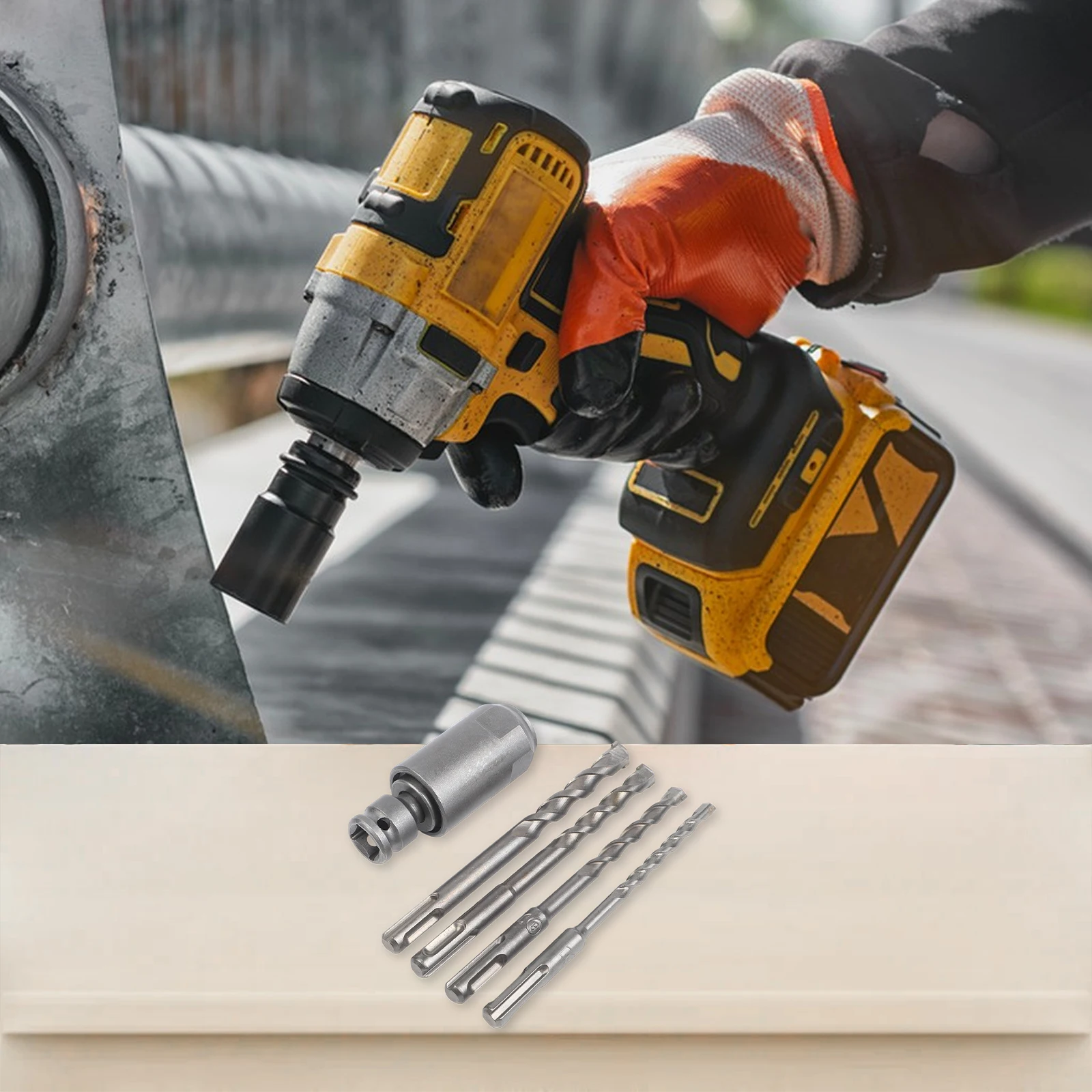 

1 2 Square Drive Hex To Round Adapter Alloy Steel Construction Hardened Construction Anti-deformation Design For Impact Wrenches