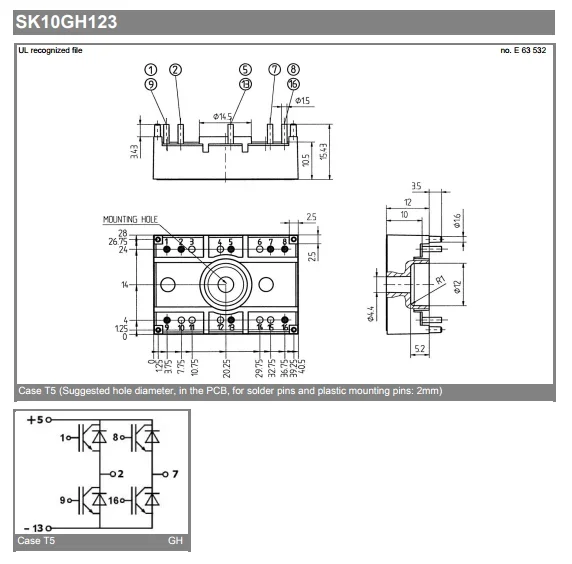 SK10DGDL126ET SK10GHR123II SK10GHR123 II  SK10GH123 IGBT MODULE