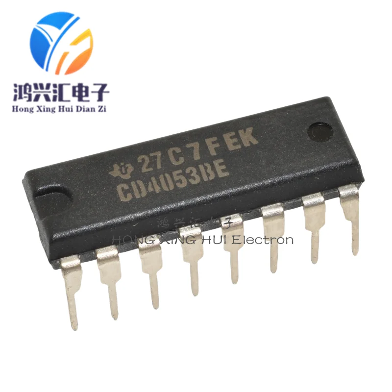 New/Original CD4053BE PDIP-16 3-Channel Analog Multiplexer Chip