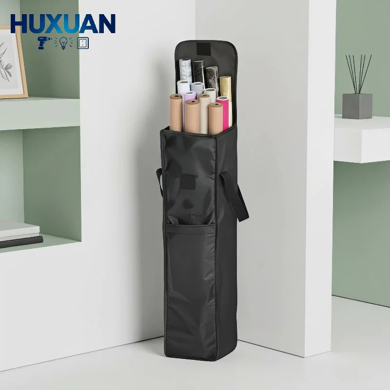 Oxford Fabric Wrapping Paper Storage Bag Large Capacity Tool Pocket Stores Posters Kraft Paper Wallpaper Rolls Home Craft Use