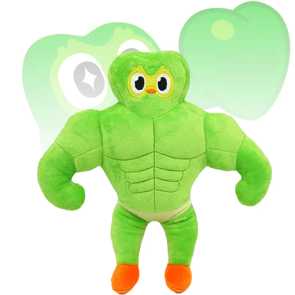 New Kawaii Muscle Green Owl Plush Toys Cute BuffDuo Stuffed Dolls Animals Scarf Bear Stuffed Toy Room Cushion Birthday Gifts