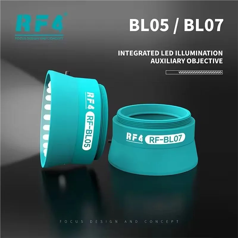 RF4 RF‑BL05 RF‑BL07 0.5X 0.7X Integrated LED Auxiliary Objective Lens For Stereo Microscope Repair Work