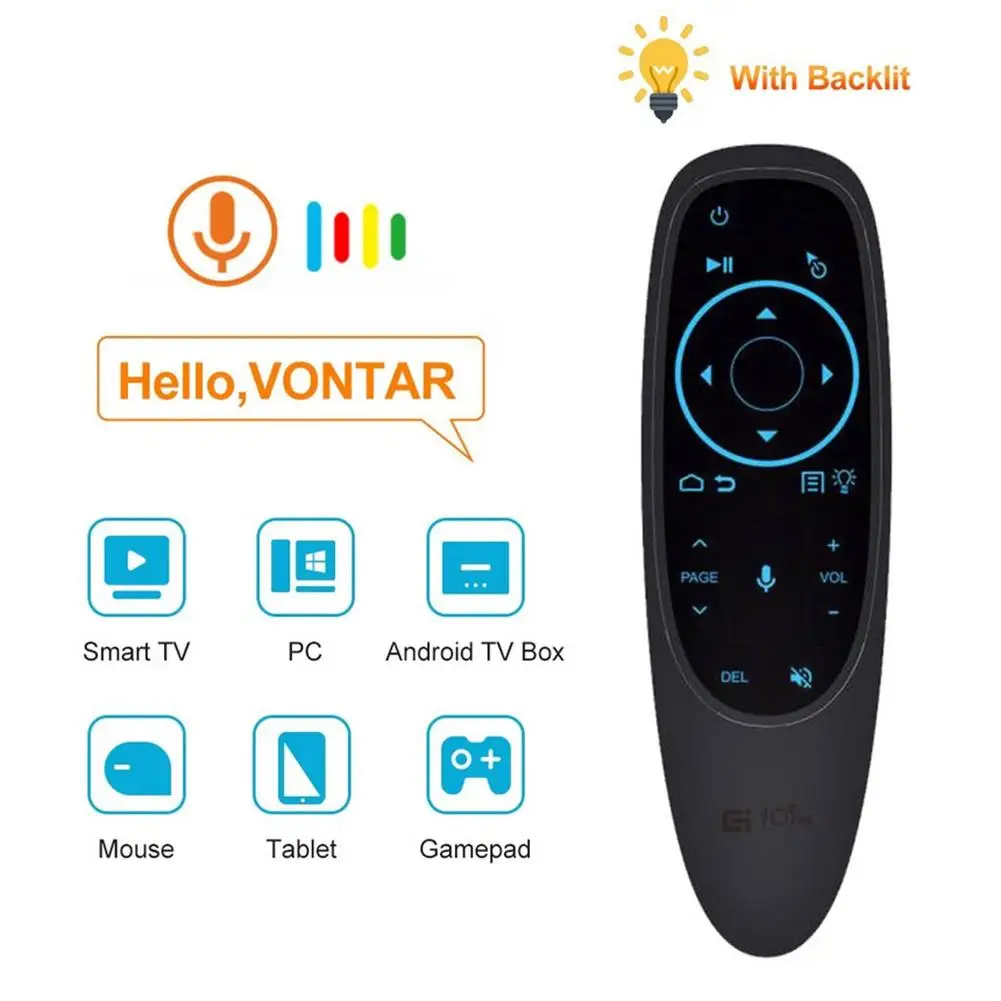 Smart Voice Remote Control Wireless Air Fly Mouse 2.4g G10 G10s Pro Gyroscope Ir Learning Compatible For Android Tv Box