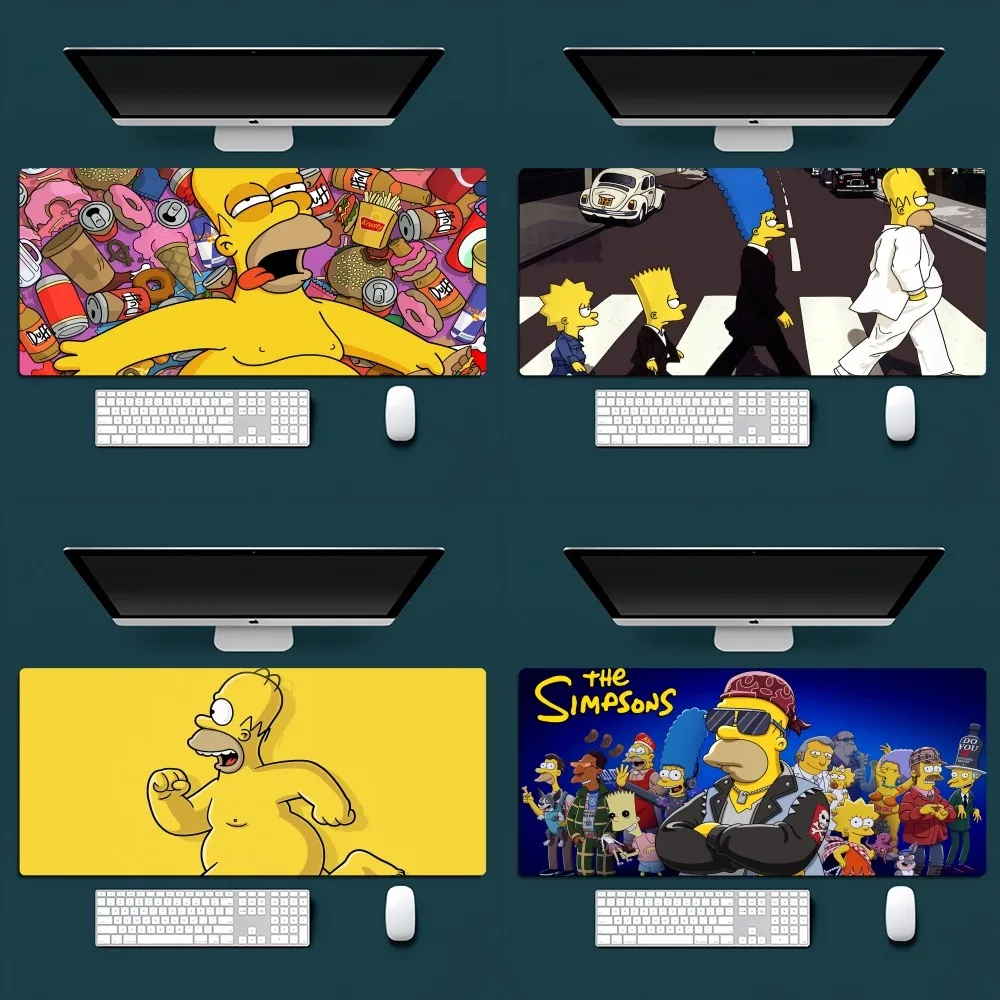 Cartoon The S-Simpsons Funny Mousepad Office Small Large PC Computer Keyboard Mouse Game Rubber Anti-Slip Mice Mat Big