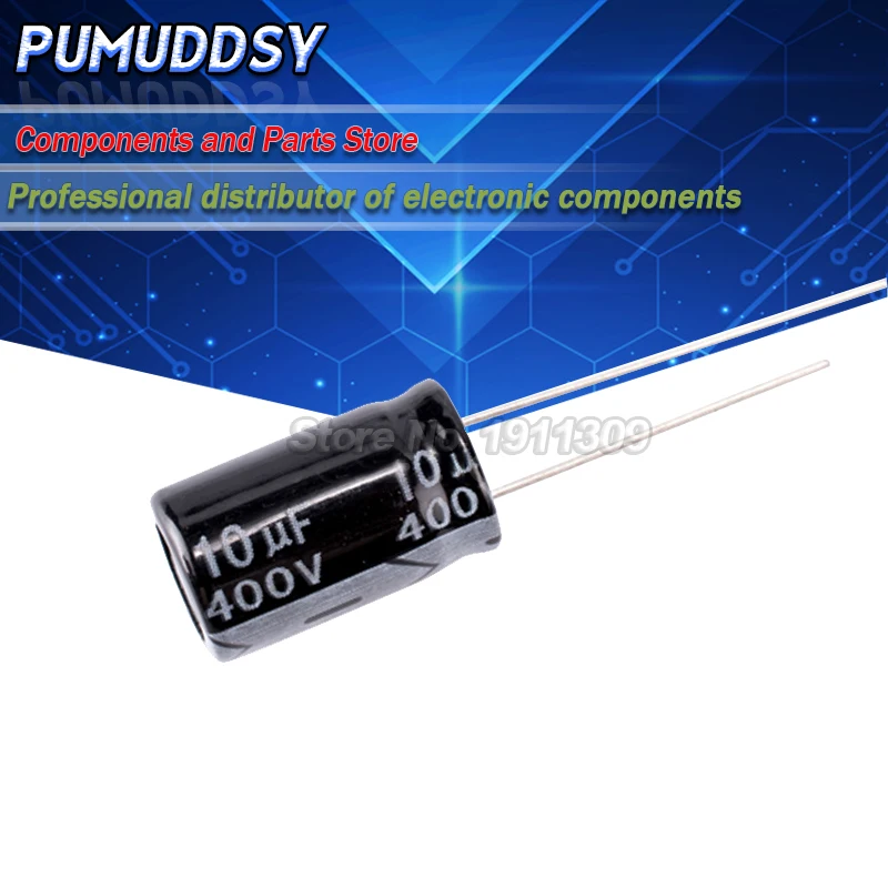 10 sztuk wysokiej jakości 400V10UF 10*17mm 10UF 400V 10*17 kondensator elektrolityczny