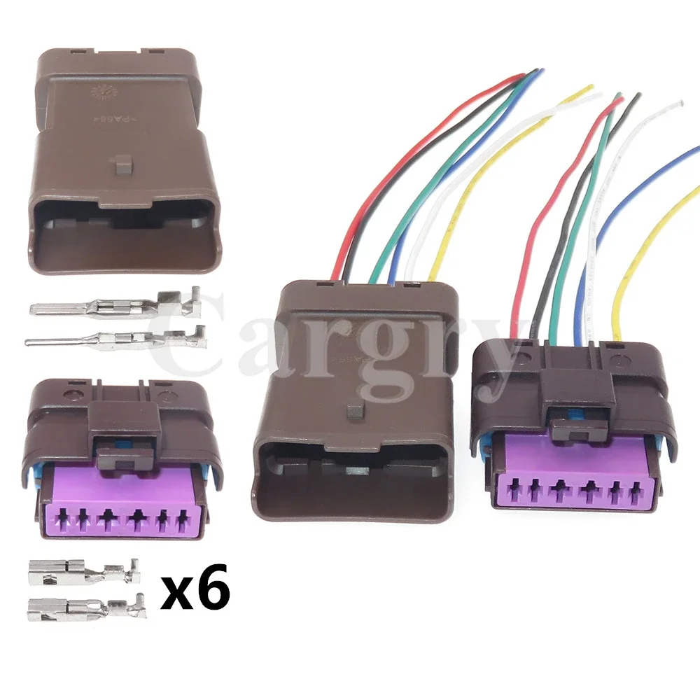 

1 Set 6P Auto Parts Automotive Waterproof Connectors Car AC Assembly Gasoline Fuel Pump Wiring Harness Socket