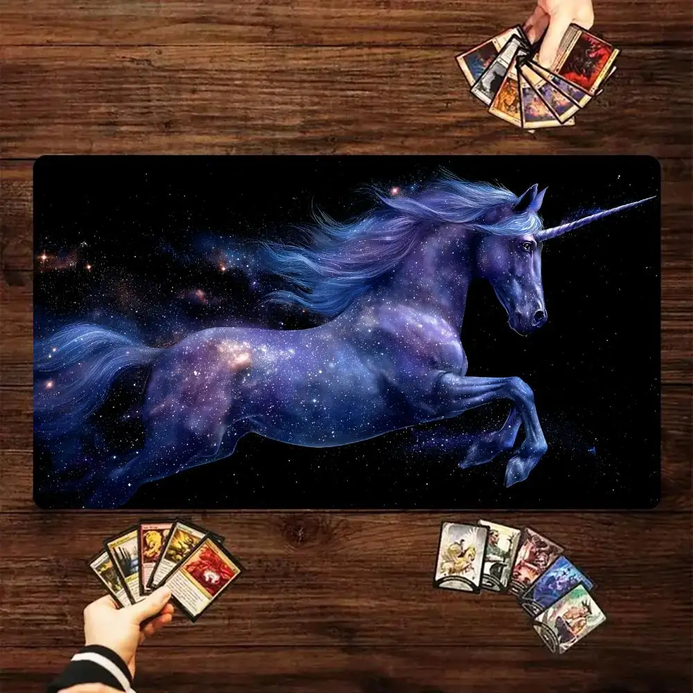 

Уникальный фантазийный дизайн единорога MTG Playmat Magic Card Battle Mat 35X60CM игровые коврики для сбора Tapete Magic mtg коврик для карт