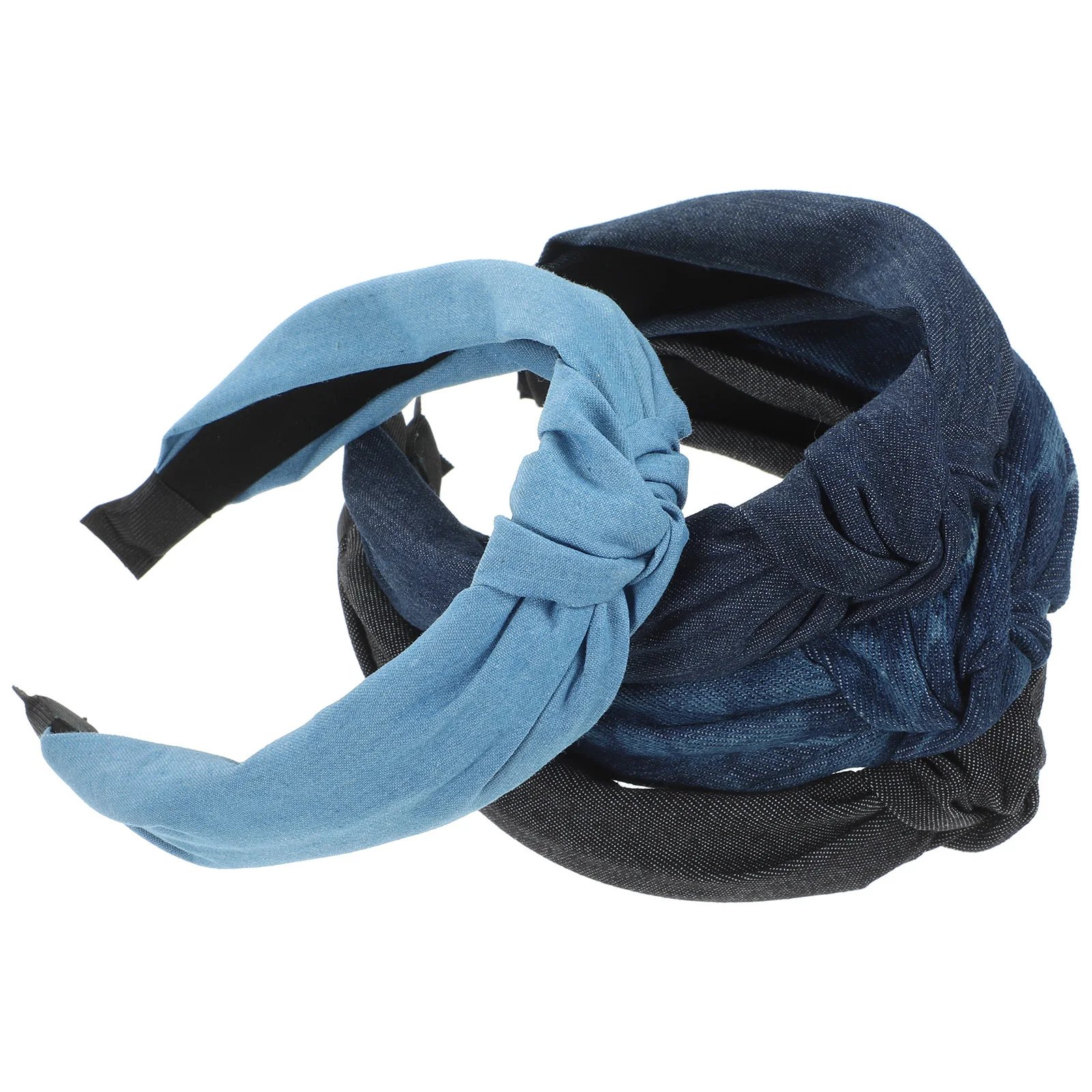 

4Pcs Denim Knot Headbands Women Classic Twisted Design Versatile Hair Accessories Casual Outdoor Headbands for Women Fashion
