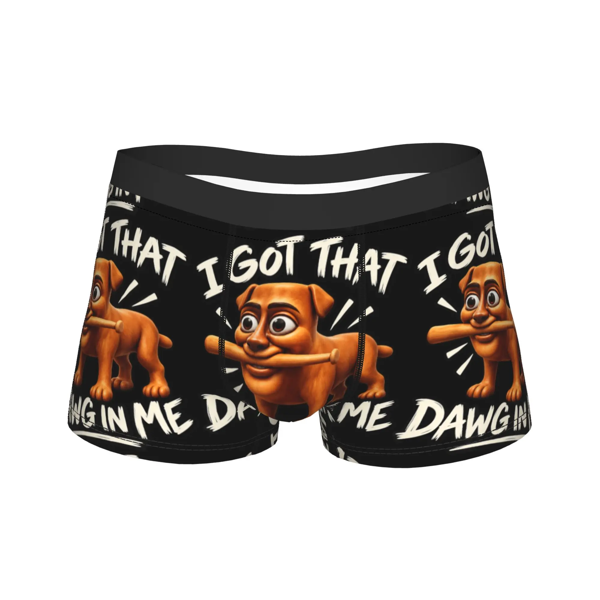 I Got that Dog in Me Funny Tung Sahur Meme Underwear  Man Panties Printing Breathable Trunk Hot Sale Shorts Briefs Plus Size 2XL