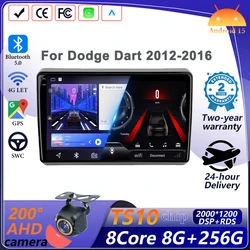 Wireless Android Auto Carplay For Dodge Dart 2012-2016 Car Multimedia Player 5G Wifi GPS Intelligent System 8 core Touch Display