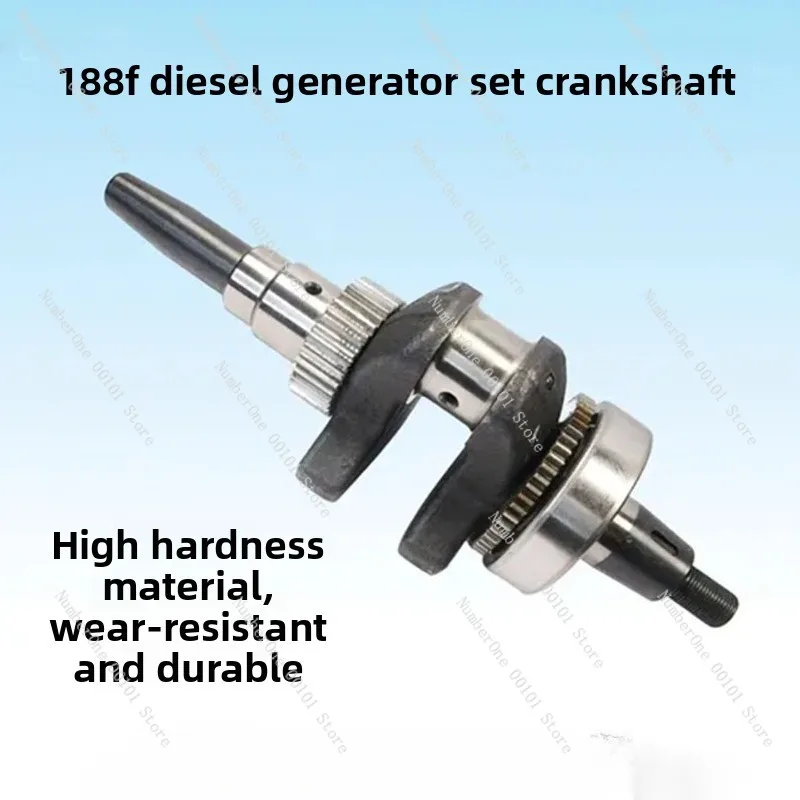 

188f crankshaft assembly with gear bearing 6308 air-cooled diesel generator set parts - tapered shaft
