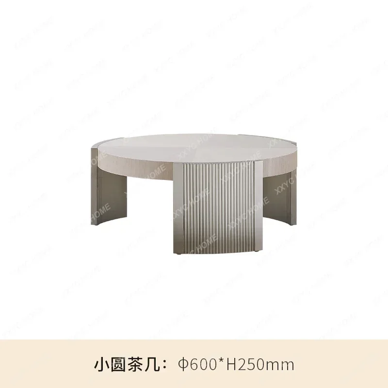 CC1820Coffee Table Living Room Home Light Luxury Small Apartment Size round Coffee Table Combination Advanced Artistic Sense