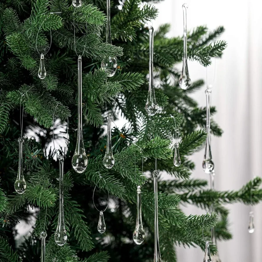 Premium Crystal Teardrop Christmas Ornaments, Hanging Decor