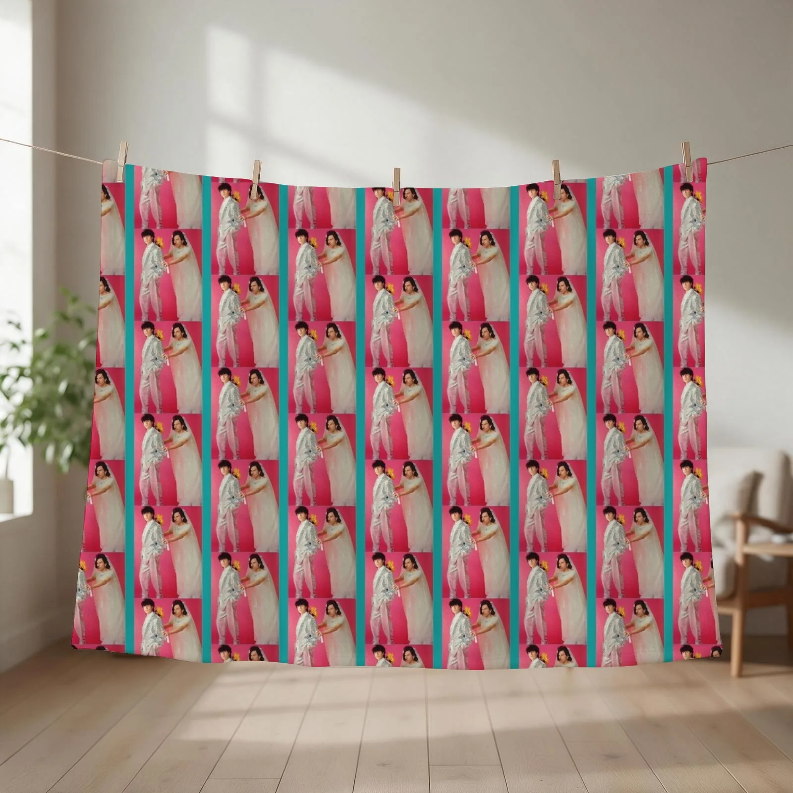 New Sparks band, Sparks brothers , Ron Mael Throw Blanket couch cozy soft plush fuzzy picnic outdoor blanket