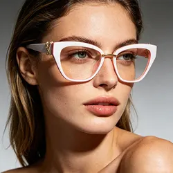45605 Rhinestone Cat Eye Glasses Frames Women Diamond Decoration Styles Optical Fashion Computer Glasses