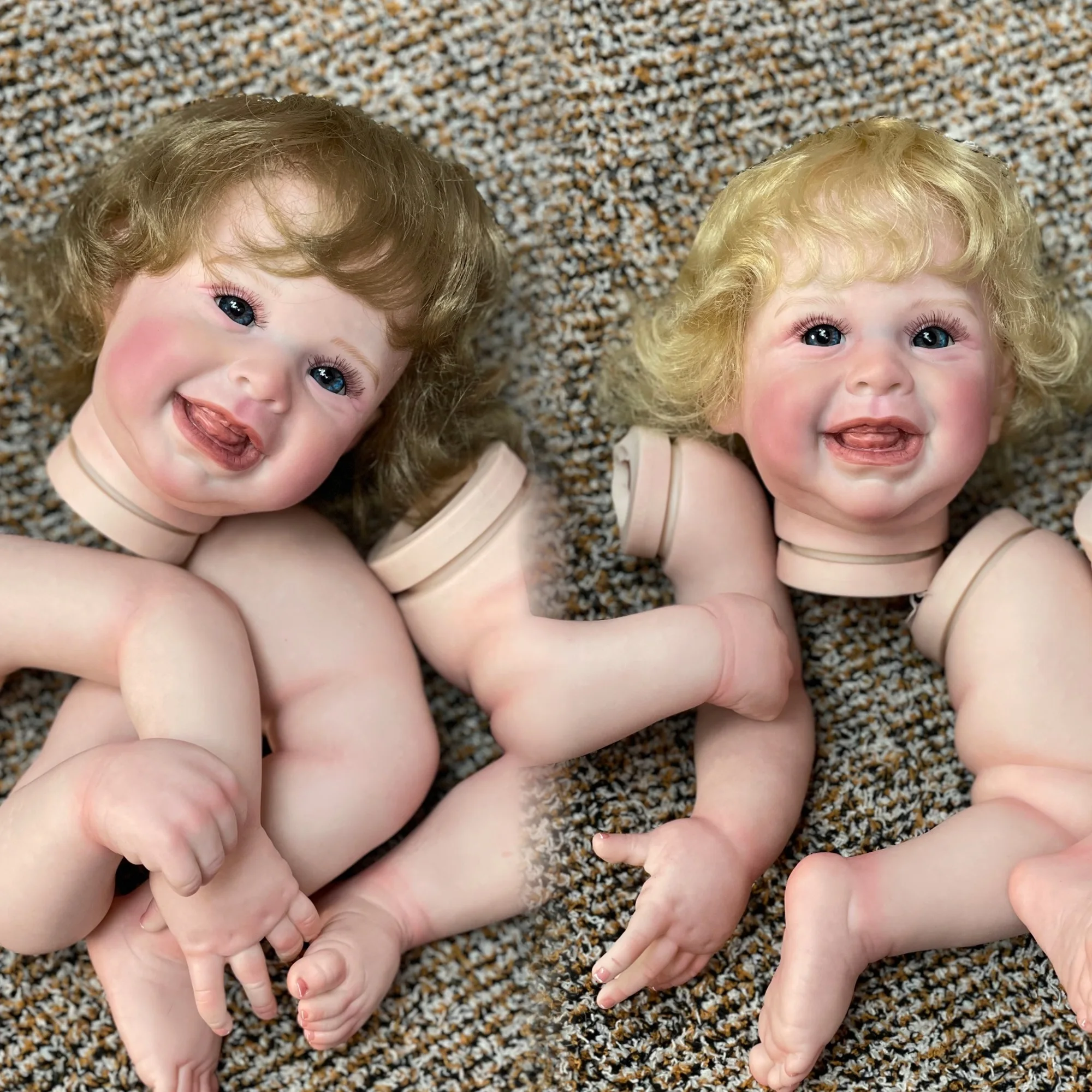 18-20Inch Unassembled Harper Reborn Doll Kits With Rooted Hair DIY Kit Reborn With Visible Veins Lifelike Bebe Reborn Doll