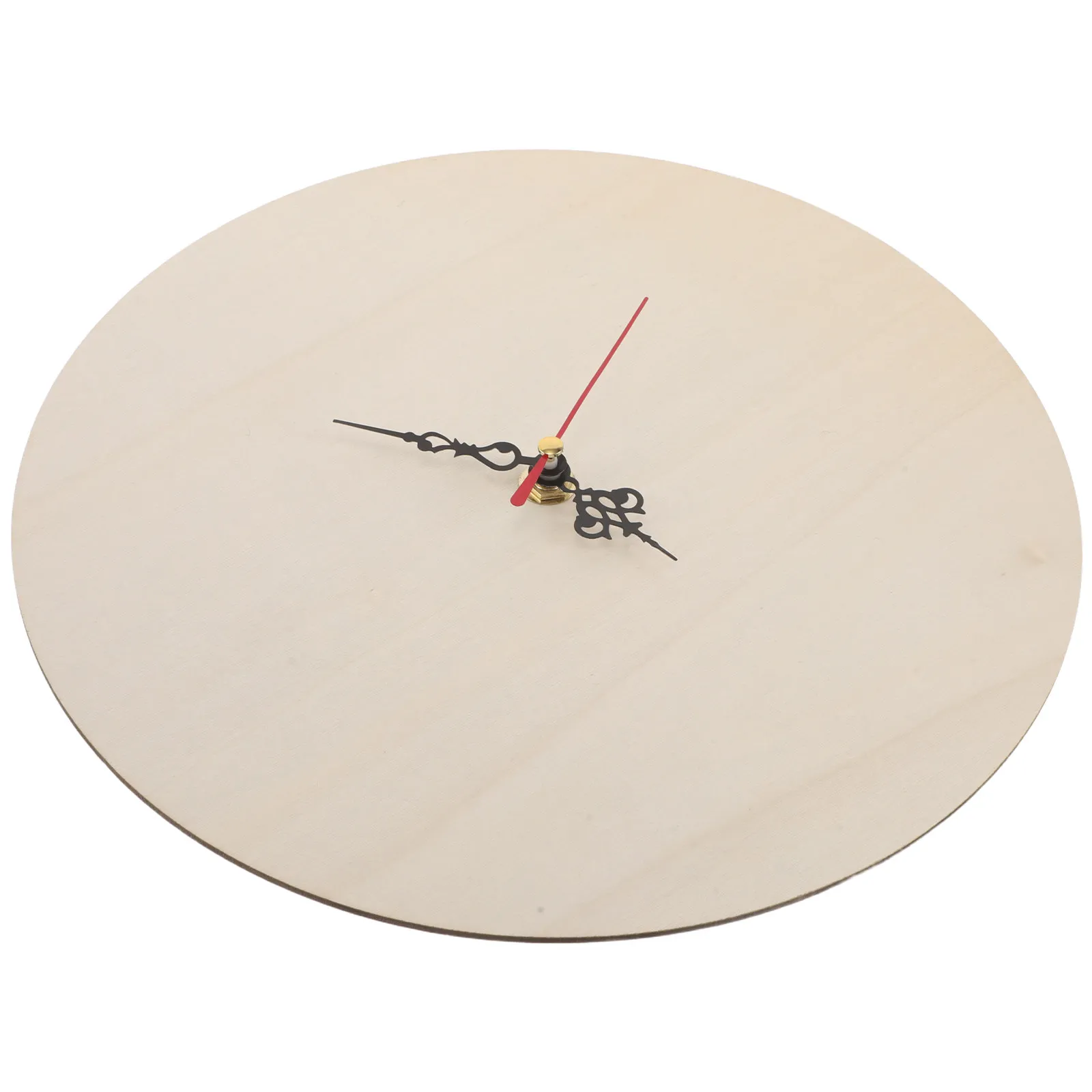 Wooden Blank Clock Classic Style Natural Wood Surface DIY Craft Wall Decoration Home Office Living Room Minimalist Clock