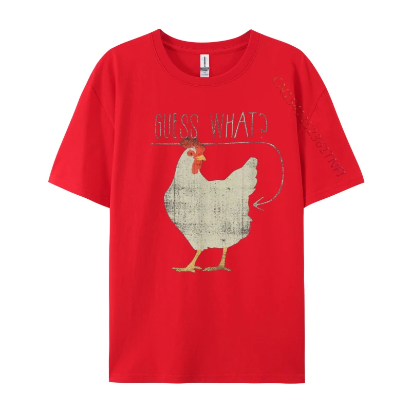 Guess What Chicken Casual T Shirt Fashionable Printed Cotton Mens Top T-Shirt Design Men Tshirt Wholesale