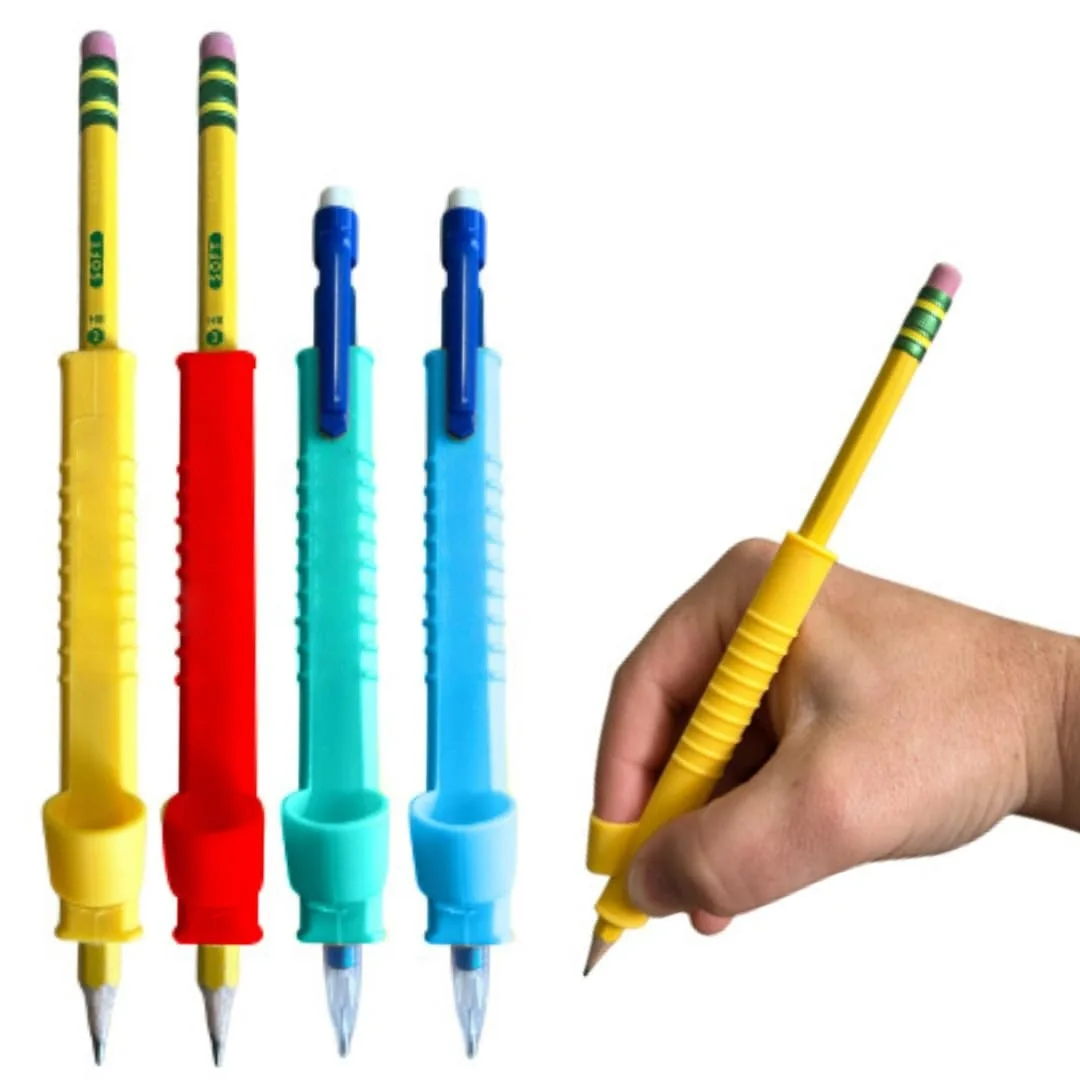Fashion Creative Hot-selling 4-piece Textured Silicone Pencil Holder Index Finger Pen Holder Tactile Autism Anxiety Relief