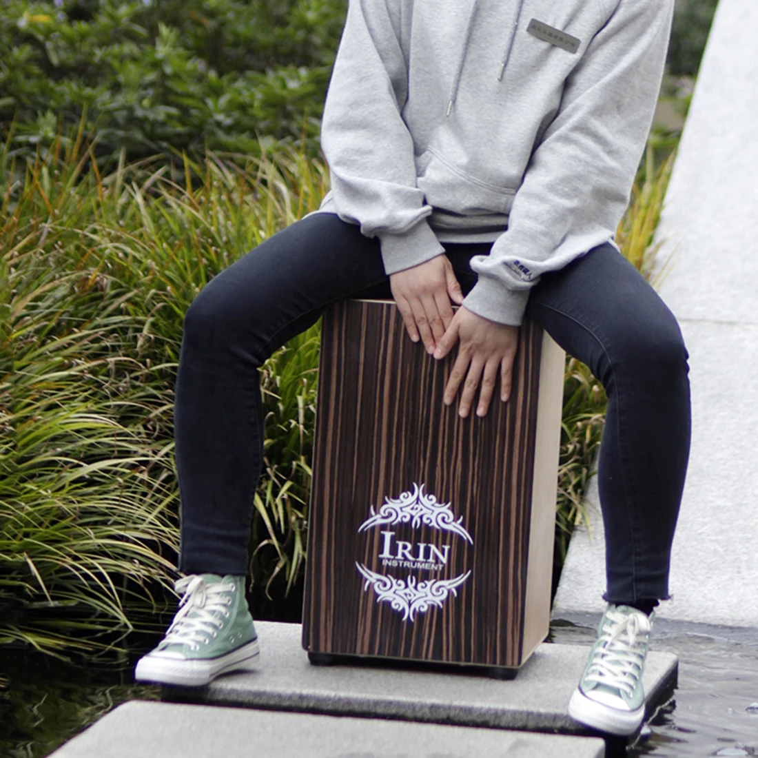 IRIN Box Drum Ebony Ash Soundboard Hand Drum Percussion Musical Instrument Wooden Box Drawer Box Drum Professional Drums
