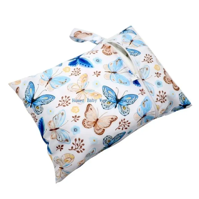 B2QD Đa Năng Túi Tã Cho Bé In Hình Hoạt Hình Khô Ướt Tã Dây Kéo Túi Xách Xe Đẩy Mang Theo Bộ Túi Đựng Du Lịch & Tổ Chức