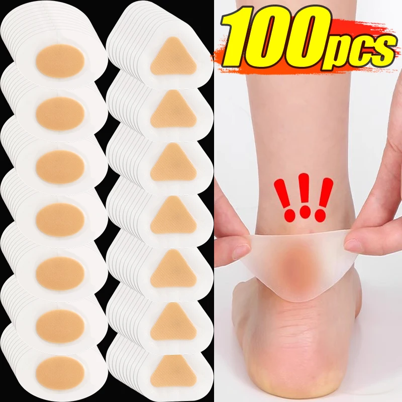 Gel Heel Protector Foot Patches Adhesive Blister Pads Heel Liner Shoes Stickers Pain Relief Plaster Foot Care Cushion Grip Pads