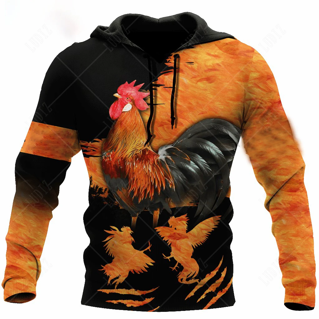 Men\'s Hoodie Mexican Hoodies 3D Print Mexican Rooster Graphics Tops Autumn Long Sleeve Streetwear Hooded Hoodie For Men Clothes