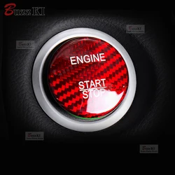 For BMW E60 E90 E91 E92 E93 E70 F10 F12 F25 F26 F15 F16 Carbon Fiber Car Interior Engine Start Stop Button Cover Sticker Trim