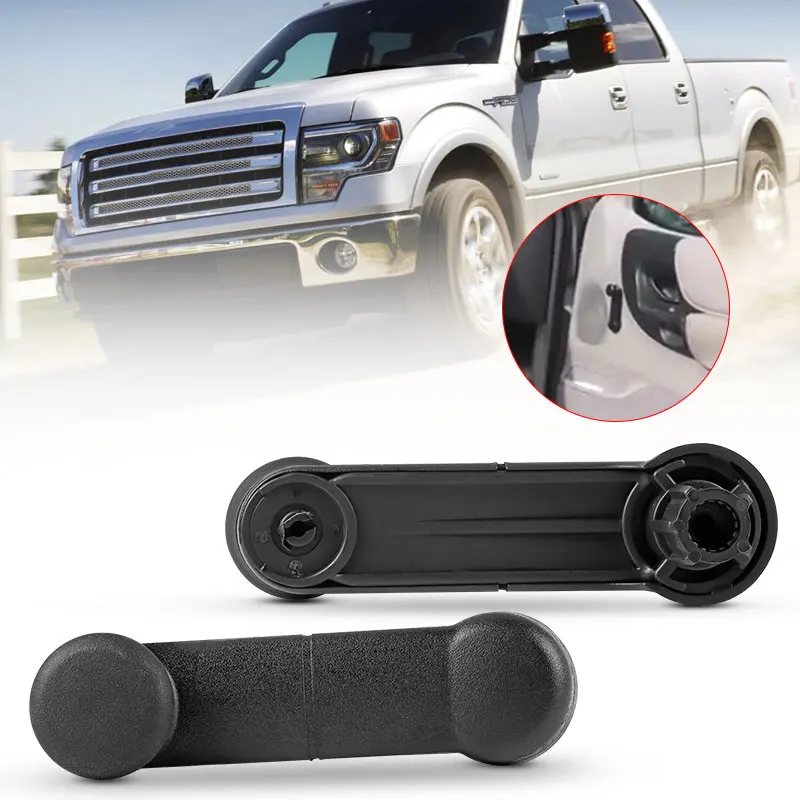 2PCS Left Right Inside Manual Window Crank Handles For Ford F150 F250 F350 F450 F550 1999-2014 For Lincoln Mark LT 2010-2014