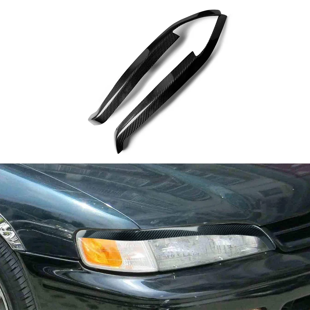 

GEFENSI автомобильные фары, наклейки для бровей и век, накладка для Honda Accord 1994 1995 1996 1997, настоящее углеродное волокно