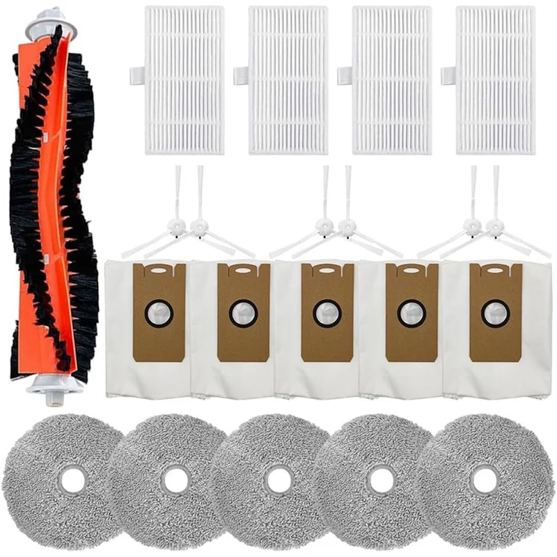 AD24 untuk Ultenic MC1 Robot Penyedot Debu Sikat Samping Utama Filter Hepa Roller Mop Pads Kantong Debu Kit Aksesori