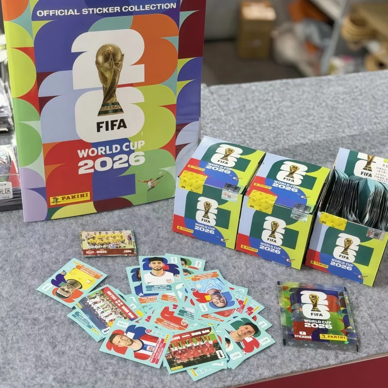 Colección de Pegatinas Oficiales Panini FIFA Mundial 2026, 50 Paquetes, Caja Sorpresa de Fútbol con Licencia Oficial para Coleccionistas Deportivos