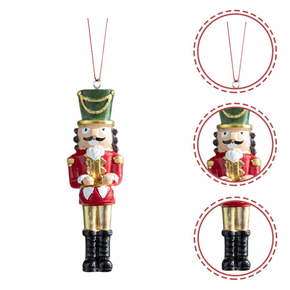 

Xmas Nutcracker Hanging Decor Christmas Tree Ornament Resin Vintage Design Festive Cheer Home Decoration Traditional Nutcracker