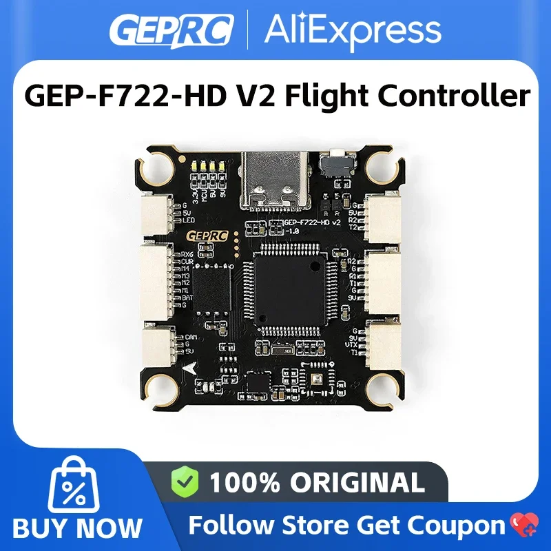 geprc-gep-f722-hd-v2-flight-controller-stm32f722-type-c-5-9v-25-3a-81g-for-diy-rc-fpv-quadcopter-freestyle-drone-parts