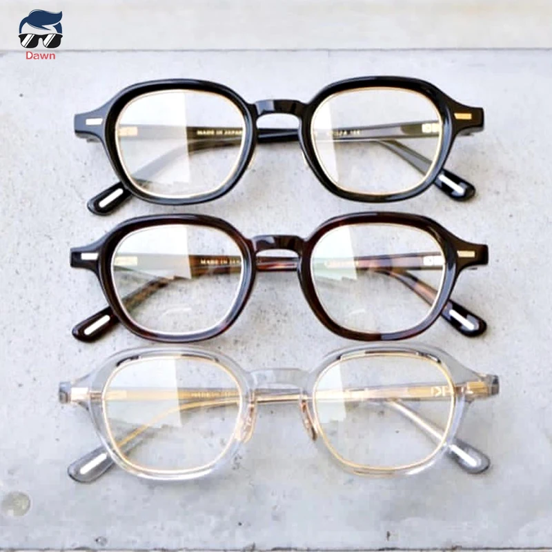 

luxury brand Acetate Handmade round top quality eyeglass frame men women elegant Outdoor uv400 Protection prescription GLASSES