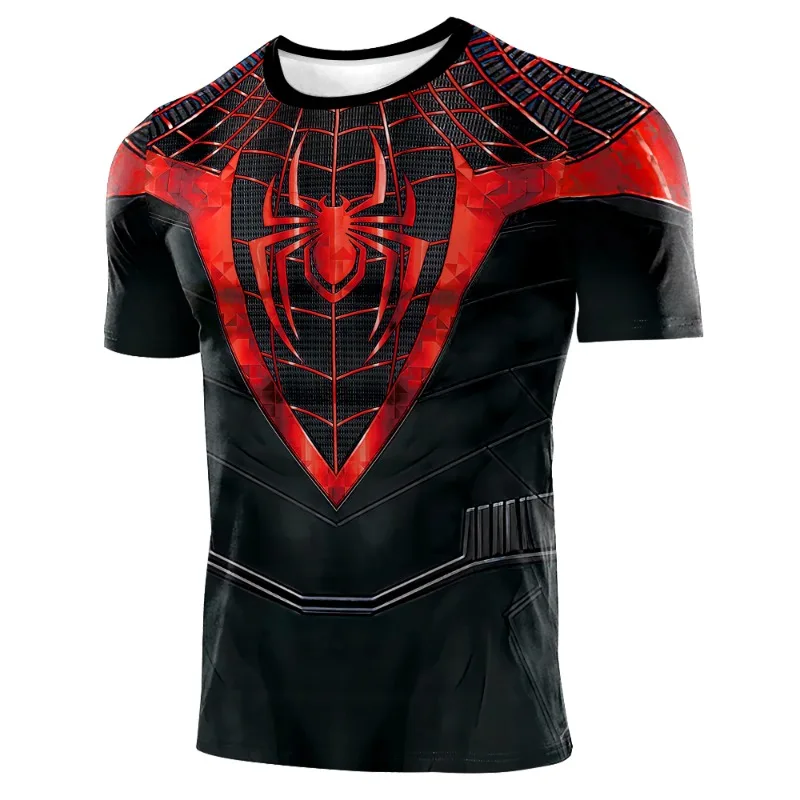 Superhero Cosplay Halloween Costumes T-shirt for Men Short Sleeve Sports Tight Top Male Fitness Long Sleeve Compression Shirt