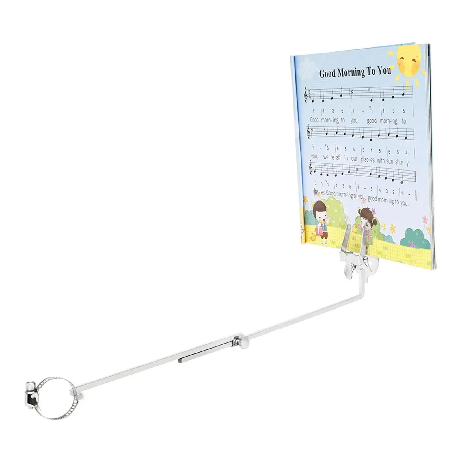 Portable Flute Score Stand Trombone Music Clip for Trumpet/cornet/French Horn BB Clarinets Music Stand Marching Band Supplies