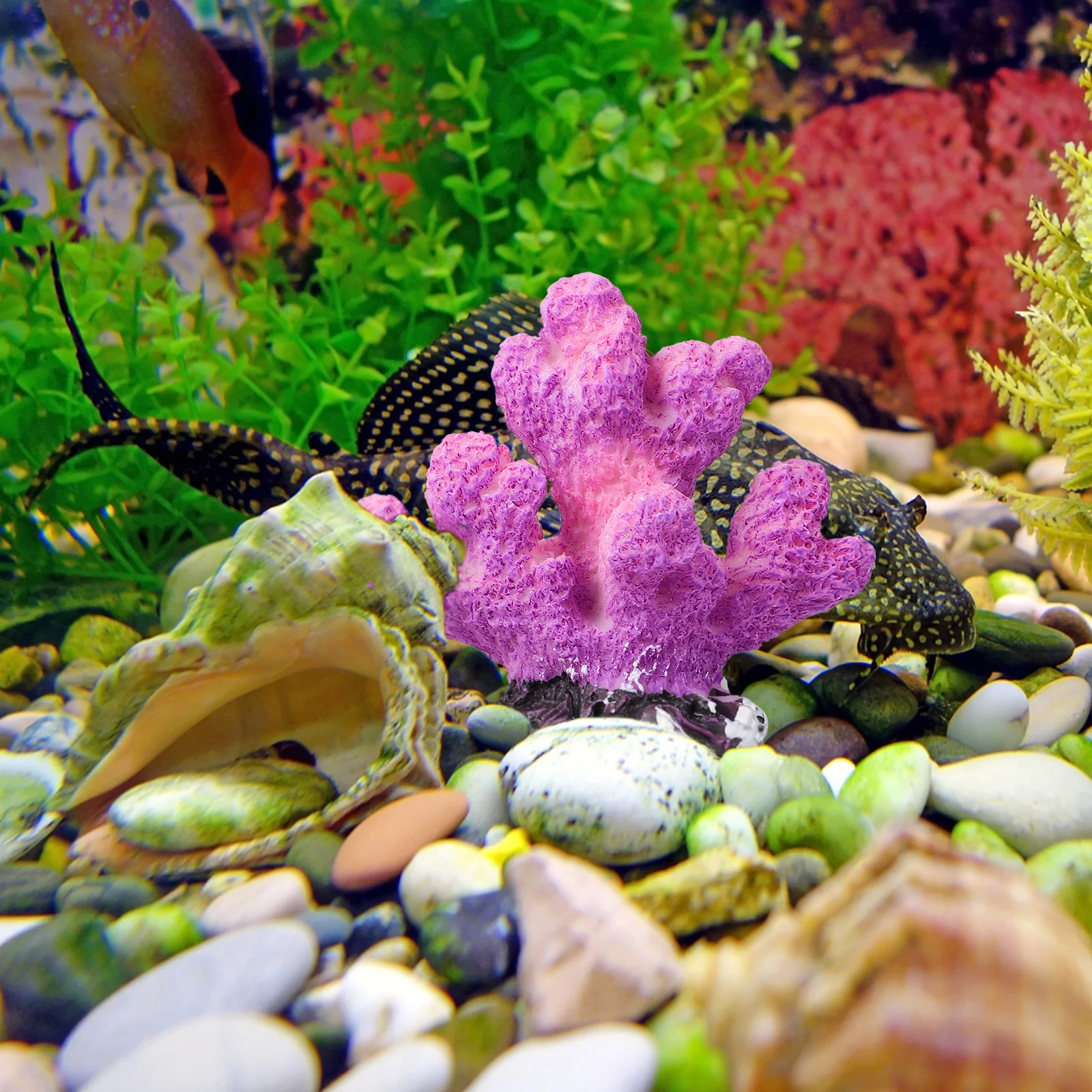 

6pcs Aquarium Coral Decor Water Resistant Faux Coral Reef Tank Ornaments Safe For Fish Shrimp Plants For Fish Tank